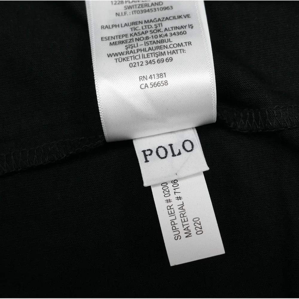 NEW Polo Ralph Lauren Mens XL Custom Slim Fit T-Shirt Black Red Pony Logo NWT